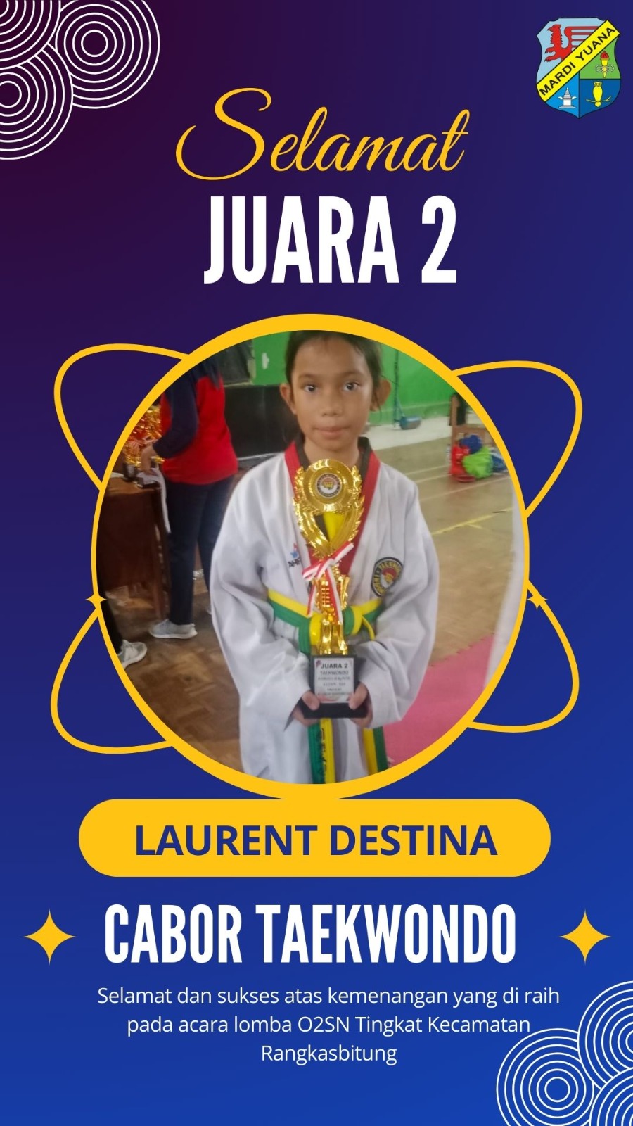 Prestasi Kejuaraan O2SN SD Mardi Yuana Rangkasbitung Tahun 2024 Tingkat Kecamatan Rangkasbitung