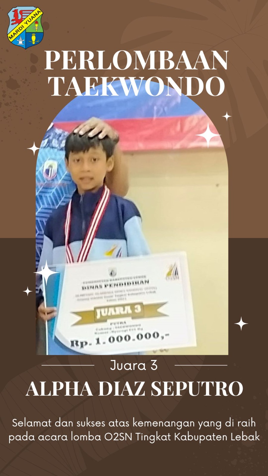 Prestasi Kejuaraan O2SN SD Mardi Yuana Rangkasbitung Tahun 2024 Tingkat Kabupaten Lebak