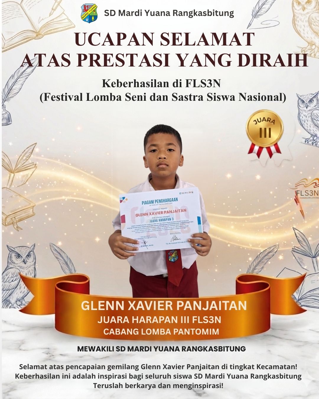 Festival Lomba Seni dan Sastra Siswa Nasional (FLS3N) 2026