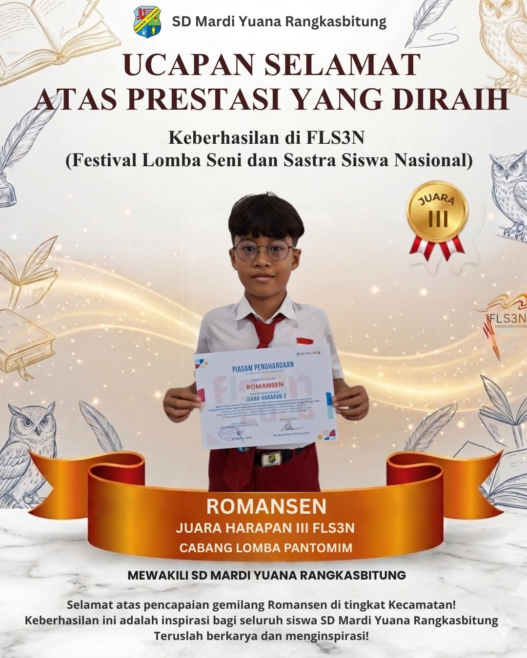 Festival Lomba Seni dan Sastra Siswa Nasional (FLS3N) 2026